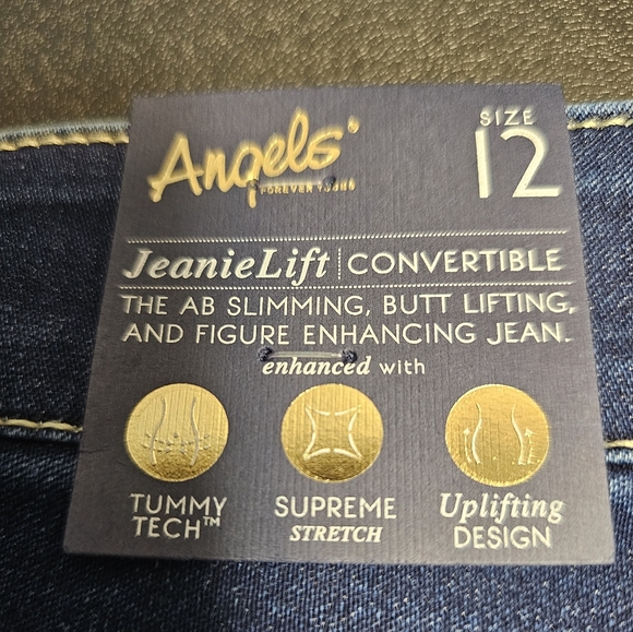 NWT Womens Ab Slimming Butt Lifting Figure Enhancing Skinny Cuffed Jeans - Picture 5 of 8